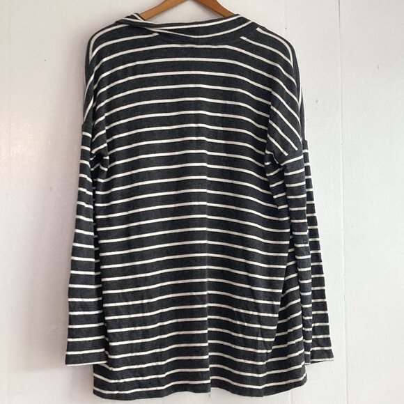 41 Hawthorn Sweater Open Cardigan Knit Women's Gray Stripe Slouchy Open Sz M - Picture 5 of 9